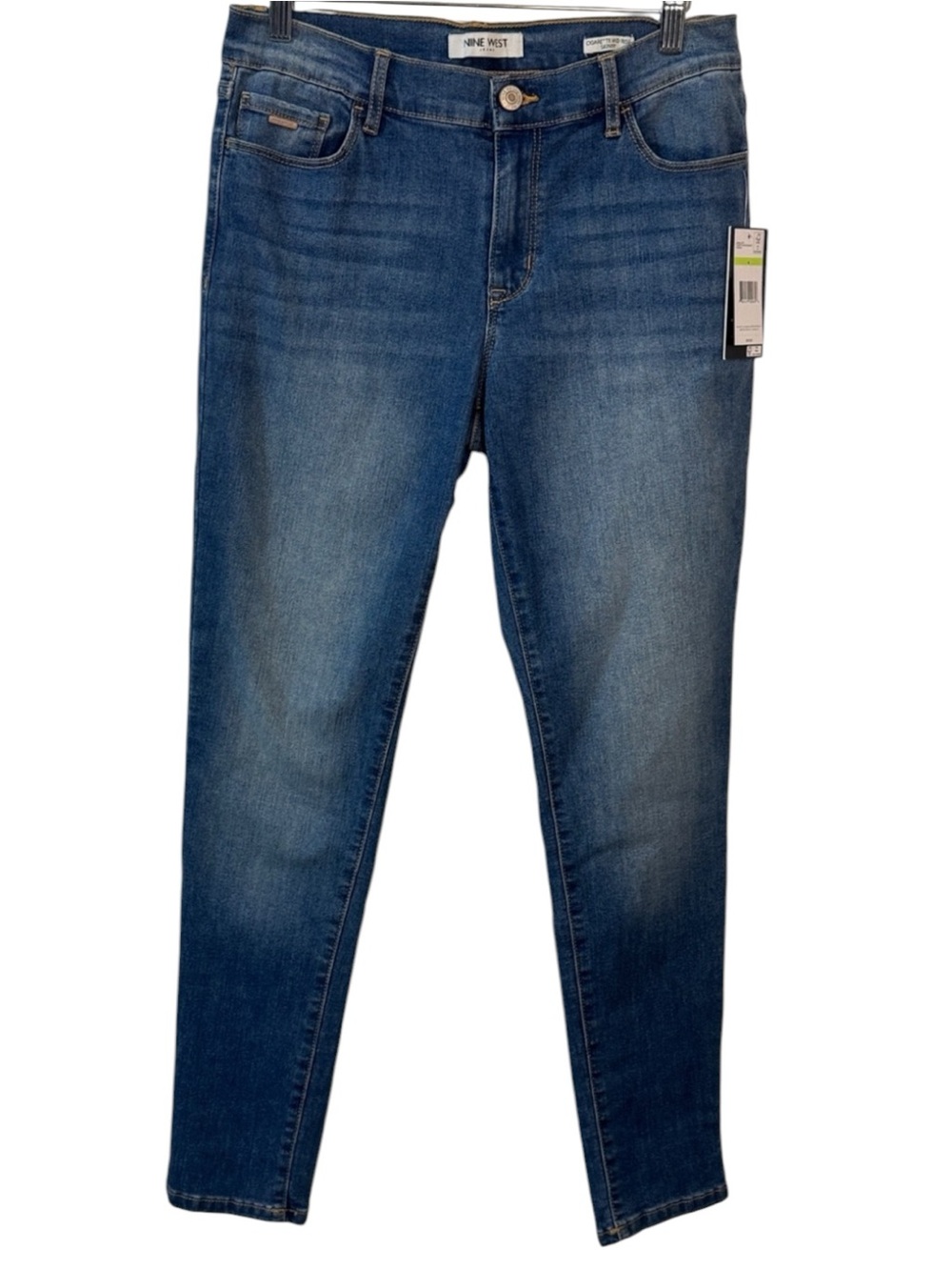 Size 4 Nine West Women's Medium Wash Blue Cigarette Mid Rise Skinny Jeans
